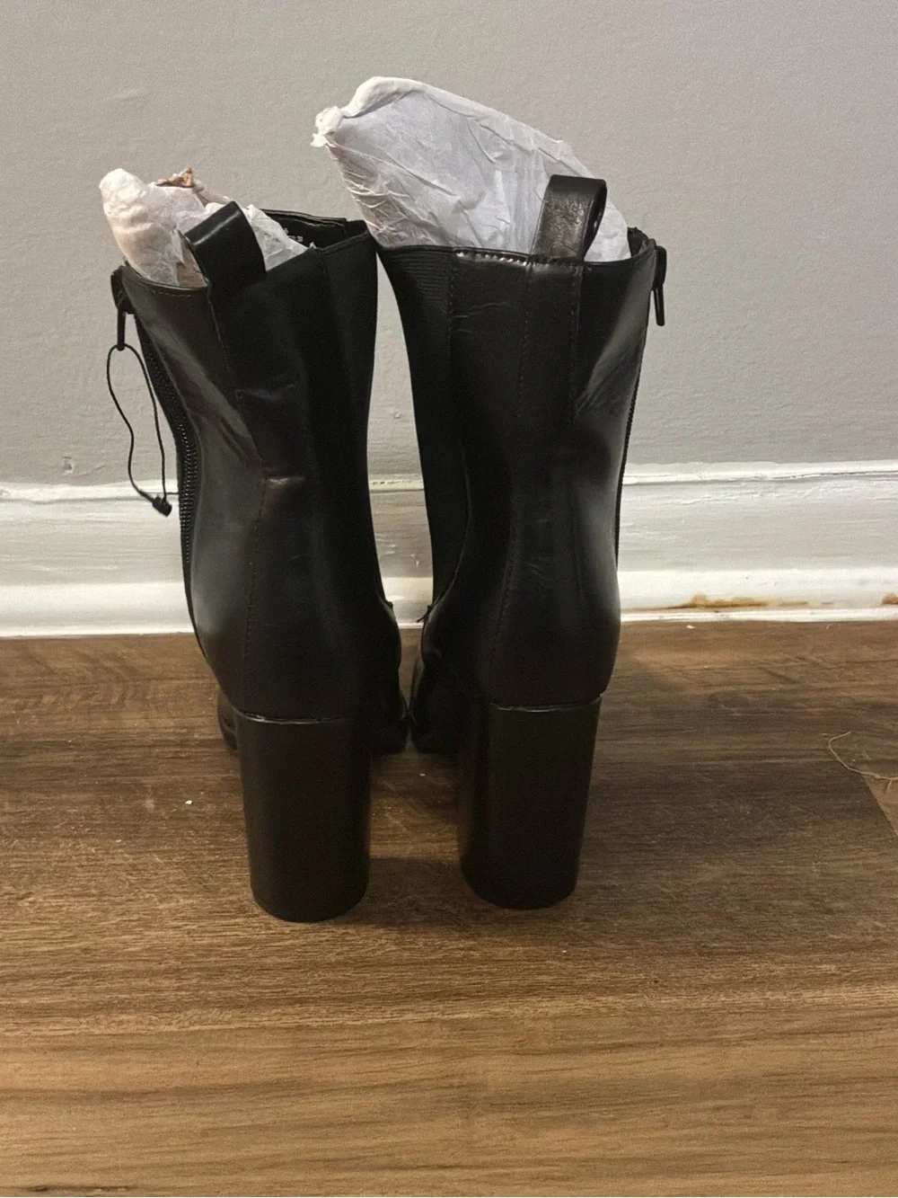 Sleek Black High-Heel Ankle Booties